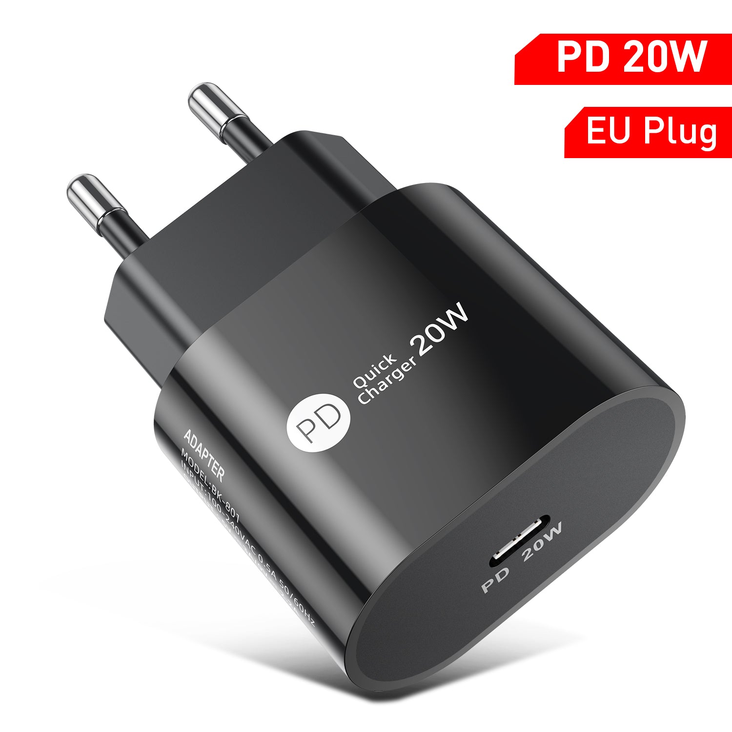 PD20W Mobile Phone Charger 9V-2.2A Type-c Interface 20W Fast Charge Charging Head